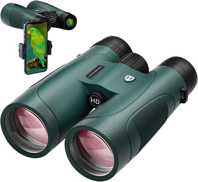 Adasion 15x56 UHD Binoculars for Adults High Powered with Phone Adapter and Tripod, Super Powerful BAK4 Prism Waterproof Binoculars for Hunting Stargazing Bird Watching Hiking Safari Travel Sports - product photo 5 of 5