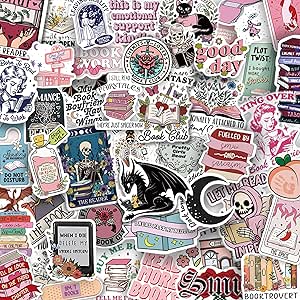 100 PCS Book Stickers for Kindle, Holographic Thickened Aesthetic Reading Bookish Vinyl Stickers for Kindle Water Bottles| Easier to Peel Off| Scratch & Fade Resistant| No Curling| Reusable - product photo 5 of 5