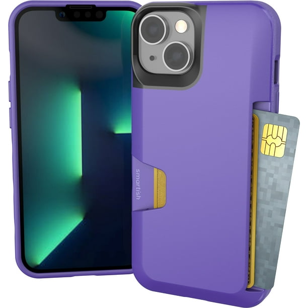 Smartish® iPhone 14 Wallet Case - Wallet Slayer Vol. 1 [Slim + Protective] Credit Card Holder - Drop Tested Hidden Card Slot Cover Compatible with Apple iPhone 14 - Black Tie Affair - product photo 2 of 5