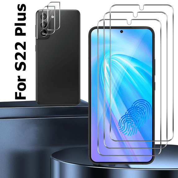 AACL 3-Pack for Samsung Galaxy S22 Plus Screen Protector Hybrid Film, with 2 Pack Camera Lens Protector for S22 Plus Screen Protector [Fingerprint Unlock][Anti-Scratch] [7H] - product photo 5 of 5