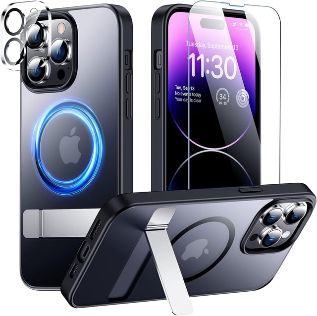 SPIDERCASE Magnetic for iPhone Air Case, Translucent Matte Case with 2PCS Tempered Glass Screen Protector Anti-Scratch Anti-Fingeprint Slim Phone Case for iPhone 17 Air 6.5'',Antique White - product photo 3 of 5