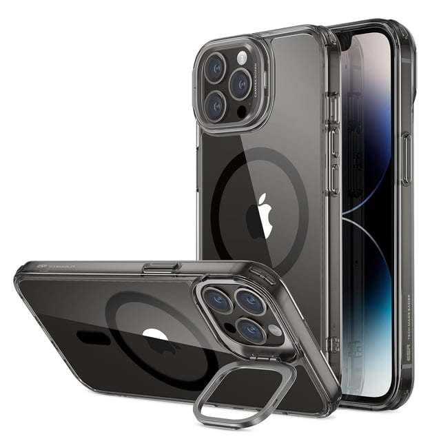 ESR for iPhone 13 Pro Case, Compatible with MagSafe, Shockproof Military-Grade Protection, Built-in Camera Ring Stand, Magnetic Phone Case for iPhone 13 Pro, Classic Series (HaloLock), Clear - product photo 4 of 5