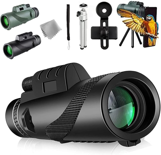 Stscope360 Monocular, 2025 Upgraded Stethoscope 360 Monocular Scope Set for Adults Long Range, High-Definition Flash Telescope, for Bird Watching Camping Travelling Concert (Black 80x100) - product photo 4 of 5