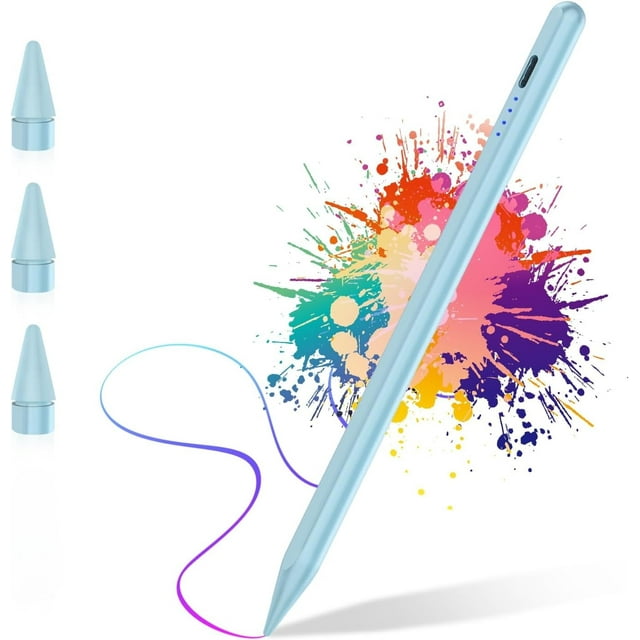 Stylus Pen 2X Fast Charge Active Pencil Compatible with 2018-2025 Apple iPad Pro 11"/12.9"/M4, iPad Air 3/4/5/M2/M3, iPad 6-11, iPad mini 5/6 Gen-Black - product photo 4 of 5