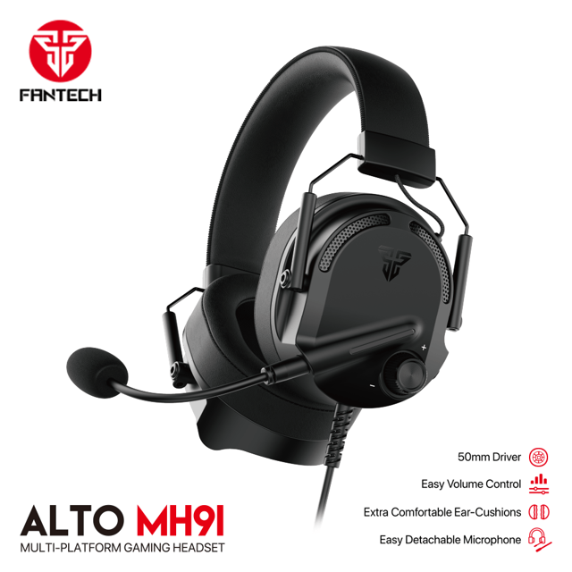 On-Ear Gaming Headset with Microphone, Black Wired Earbuds for Mobile Game, Flexible L-Shaped Plug, Noise Isolating - product photo 2 of 5
