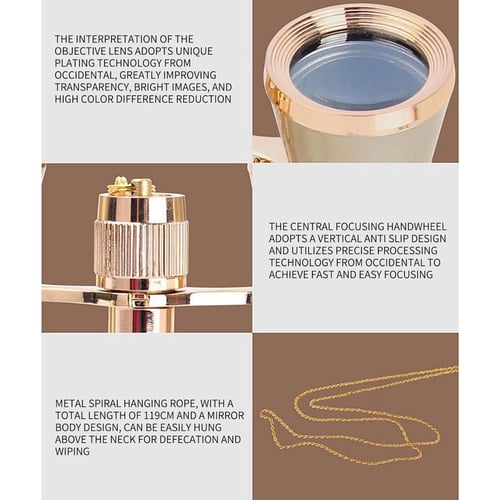 Opera glasses in use at theater setting