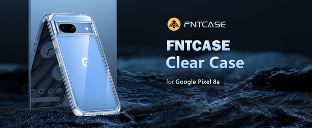 FNTCASE for Google-Pixel 8a Case Clear: Support Wireless Charging Military Grade Drop Protection Anti Yellowing Cell Phone Cover - Rugged Durable Shockproof Protective Bumper(Clear) - product photo 5 of 5