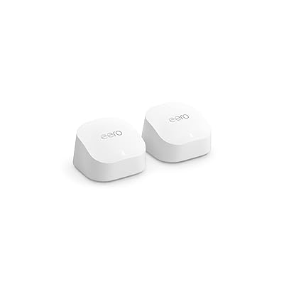 Amazon eero 6+ mesh wifi system - Supports internet plans up to a Gigabit, Coverage up to 4,500 sq. ft., Connect 75+ devices, 3-pack - product photo 2 of 5