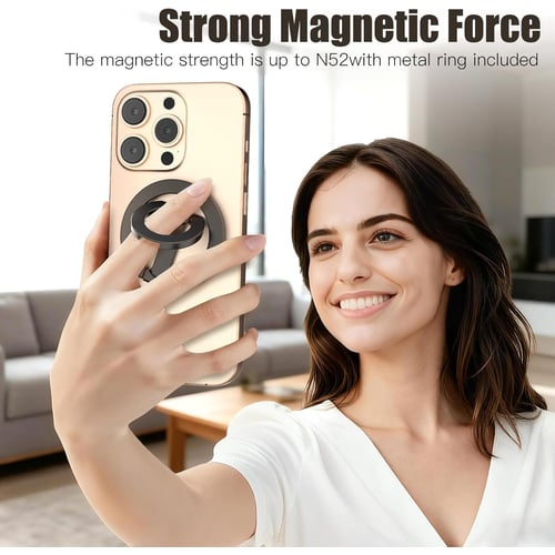 ZBHISHE Magnetic Phone Ring for MagSafe in grey, front view