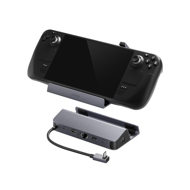 Anker Steam Deck Dock, Docking Station for Steam Deck (OLED)/ROG Ally/Legion Go, 6-in-1 USB C Hub with HDMI 4K@60Hz, 1Gbps Ethernet, 2 USB-A and 1 USB-C Port, 90W Fast Charging (Not for Rog Ally X) - product photo 2 of 5