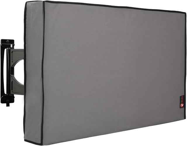 iBirdie Outdoor TV Cover 28 to 32 inch Weatherproof, Cover Size 29''L x 19''H, Waterproof for Outside Flat Screen 28 to 32 inch TV, Beige, 600D Thick Fabric Screen Protector with Bottom - product photo 3 of 5