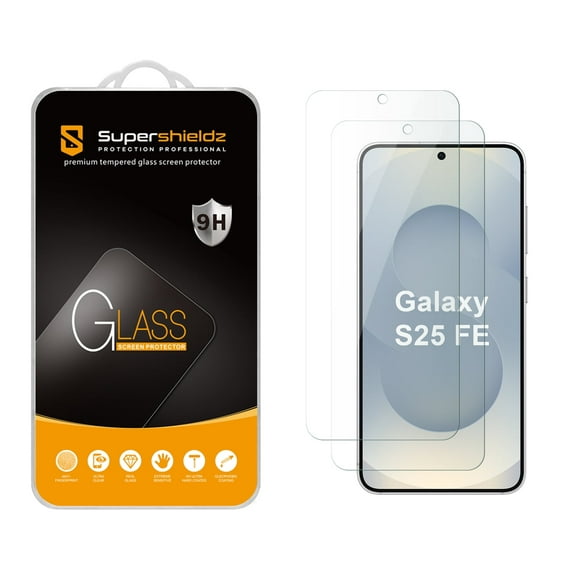 3 Pack for Samsung Galaxy S25 FE Screen Protector Tempered Glass + 3 Pack Camera Lens Protector, Military Grade Shatterproof, 9H Hardness, Fingerprint Unlock, HD Clear Case Friendly 6.7 Inch - product photo 2 of 5