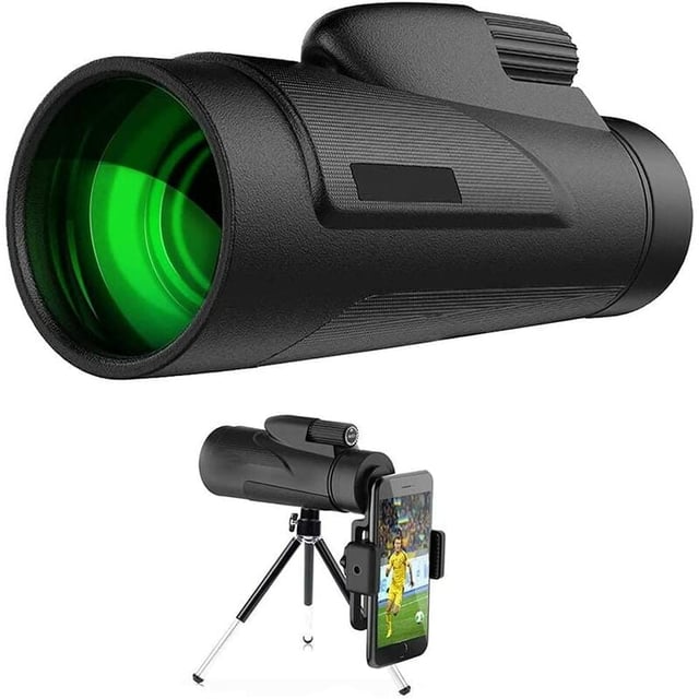 12x50 High Power HD Monocular Telescope with Phone Adapter & Tripod, Waterproof Compact Monocular for Bird Watching, Hiking, Camping - Clear Low Light Vision - product photo 4 of 5