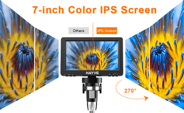 Hayve DM13 10.1 Inch LCD Digital Microscope, 16MP 2000X HD IPS Soldering Microscopes for Adults, Electronics Repair, Coin Microscope Magnifier for Error Coins with Screen, 10 LED Lights, 32GB - product photo 5 of 5