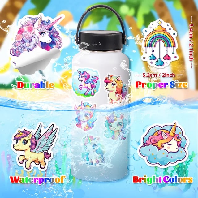 Cute Cartoon Animal Stickers - 50PCS Waterproof Decorative Stickers for Laptops, Water Bottles, Scrapbooking & Gifts - product photo 5 of 5
