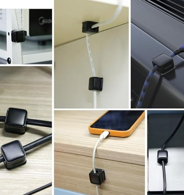 8 Pack Cord Organizer Holder,Costop Strong Adhesive Desk Cable Management Magnetic Easy Open,Organize Phone Charging Cords Wire Holder Organizer Neatly for Home,Office,Car,Desk,Nightstand - product photo 5 of 5