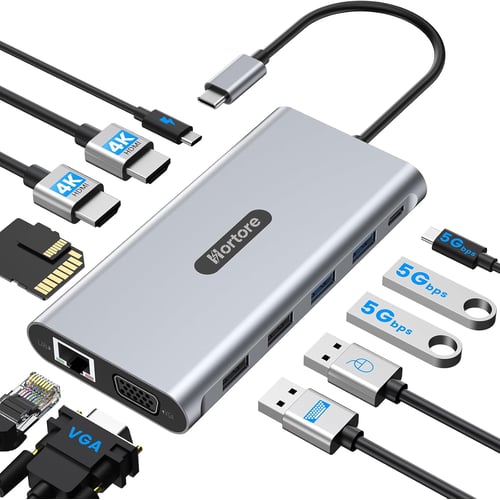 12-in-1 USB-C Docking Station full view