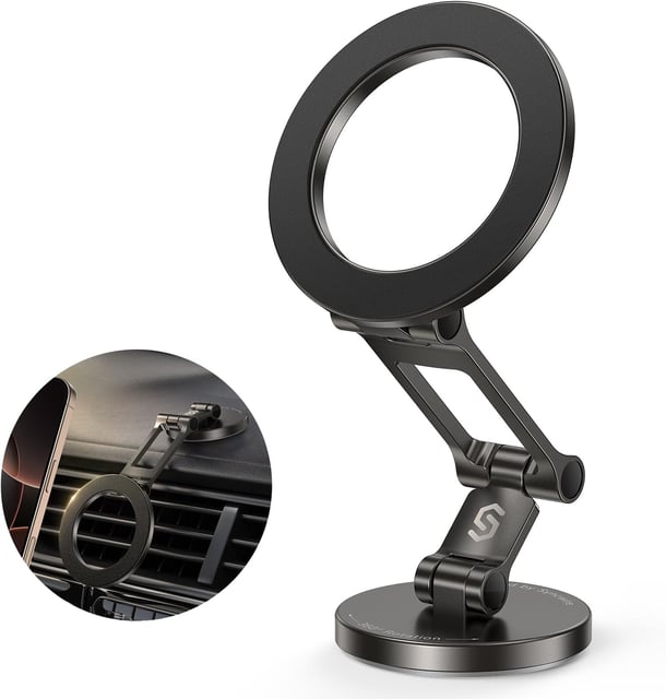 ANDERY Car Phone Holder for Magsafe [78+LBS Strongest Suction & 2400gf Magnetic] 360° Adjustable Car Phone Mount, Phone Holders for Your Car for iPhone 17-12 Pro Max Plus Air, Carbon Fiber - product photo 4 of 5