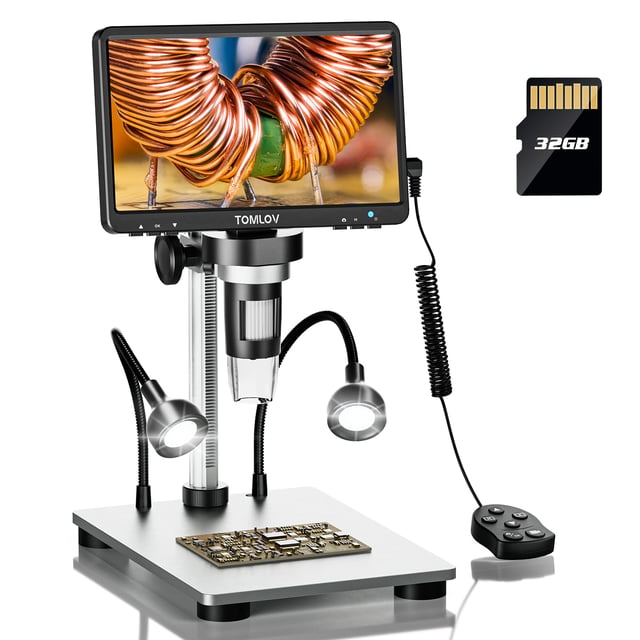 TOMLOV DM4W Microscope with Weighing Scale: 4.3" Digital Coin Microscope with Screen, Error Coin Magnifier with Lights, Weight Scale for Collectors, Jeweler, Students, Compatible with Windows/Mac - product photo 3 of 5