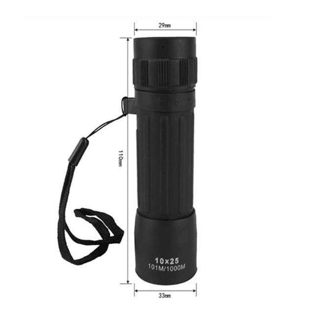 10x25 Monocular Telescope Outdoor Mini Portable High Magnification Telescope,Black - product photo 4 of 5