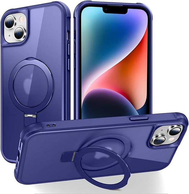SKYLMW Compatible with iPhone 11 Case with Invisible Magnetic O-Ring Stand Military-Grade Translucent Case for iPhone 11 6.1" [Compatible with Mag-Safe][Great Grip Feeling], Black - product photo 5 of 5