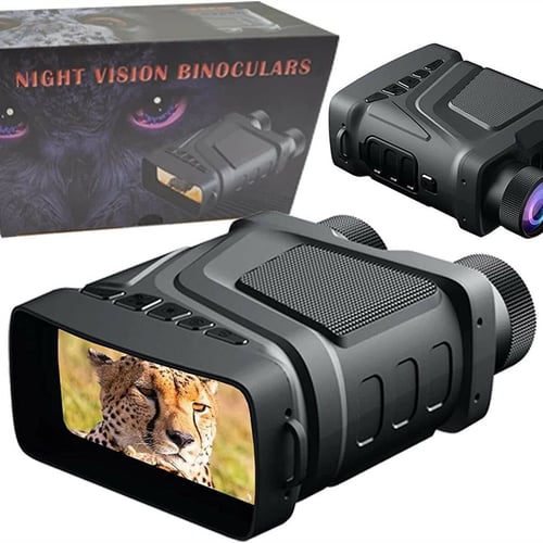 Kids using night vision binoculars outdoors