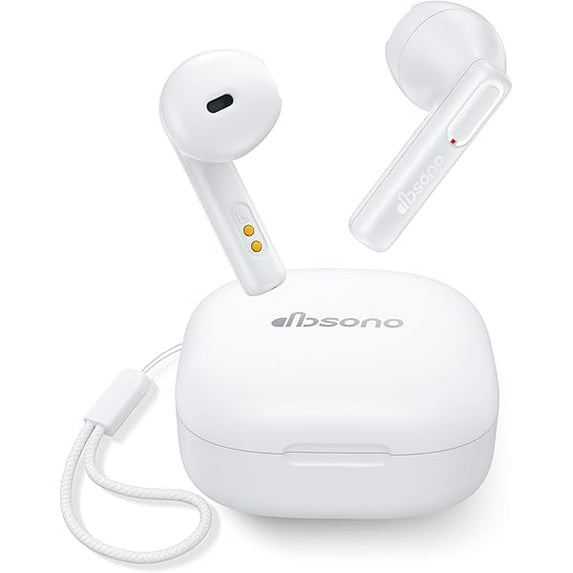 True Wireless Earbuds Bluetooth Headphones: Ultra-Lightweight Bluetooth Earbuds for All-Day Comfort, Waterproof TWS Ear Buds with Mic, 25H Playtime, Earphones for iOS/Android, Work, Commute, Study - product photo 2 of 5