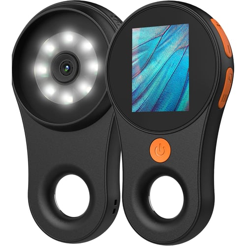 Handheld digital microscope with IPS screen and LED lights