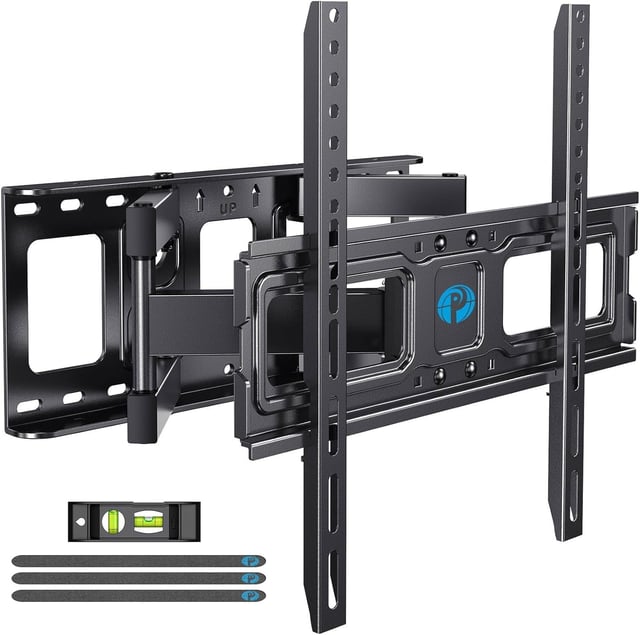 Pipishell TV Wall Mount for 26-74 inch LED LCD OLED 4K TVs up to 99lbs, Full Motion TV Mount Bracket Articulating Swivel Extension Tilting Leveling Max VESA 400x400mm, Fits 12/16 Inch Wood Studs - product photo 2 of 5