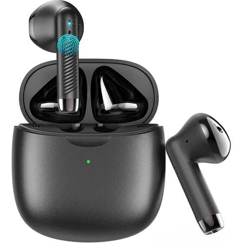 Wireless earbuds charging case LED display