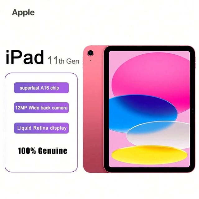 Apple iPad 11-inch: A16 chip, 11-inch Model, Liquid Retina Display, 128GB, Wi-Fi 6, 12MP Front/12MP Back Camera, Touch ID, All-Day Battery Life — Silver - product photo 2 of 5