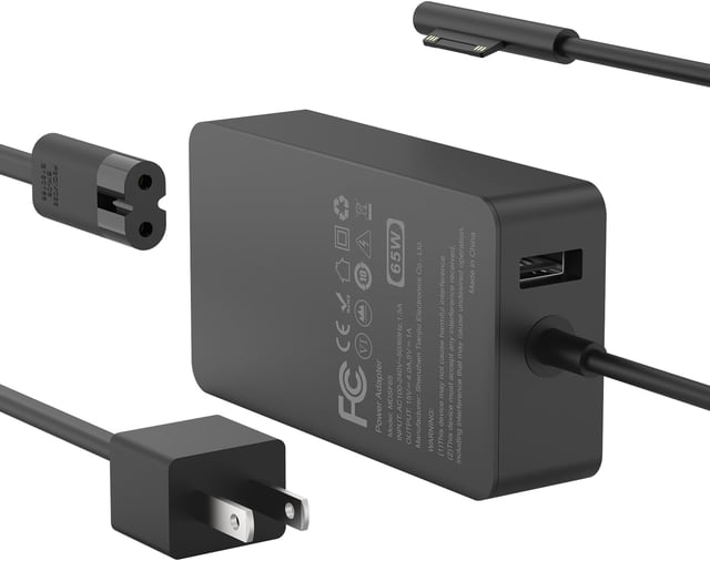65W Charger Compatible with Microsoft Surface Pro 11, 10, 9, 8, 7+, 7, 6, 5, 4, 3, X, Surface Laptop 7/6/5/4/3/2/1, Surface Go 4/3/2/1, Surface Book 2/1,Compatible with 44W 36W - product photo 4 of 5