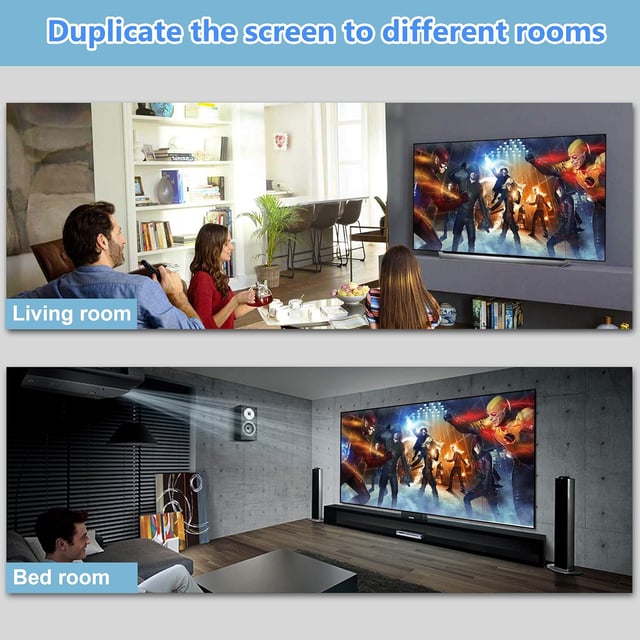 avedio links HDMI Splitter 1 in 2 Out [w/ 4 Ft Hdmi Cable]Not for Extended Display-Mirror Same Screen Only, 4K 1x2 HDMI Splitter 1 to 2 for 3D 1080P@60Hz, Copy 1 Source to 2 Displays at The Same Time - product photo 5 of 5