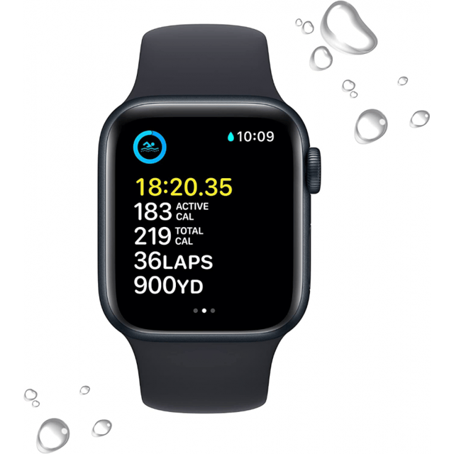 Apple Watch SE 3 [GPS 40mm] Smartwatch with Midnight Aluminium Case with Midnight Sport Band - S/M. Fitness and Sleep Trackers, Heart Rate Monitor with AppleCare+ (2 Years) - product photo 2 of 5