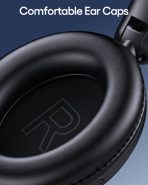 TAGRY Hybrid Active Noise Cancelling Bluetooth Headphones 100H Playtime Wireless Over Ear Headphone with Fast Charging Hi-Res Audio Headsets Comfort Earcups for Commute Travel Office Phone PC Black - product photo 4 of 5