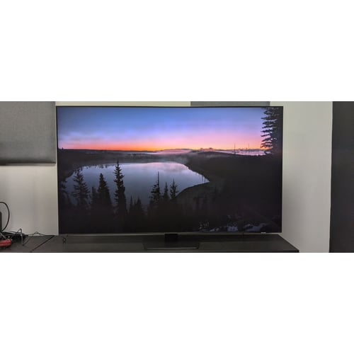 Samsung QN90D front view in living room
