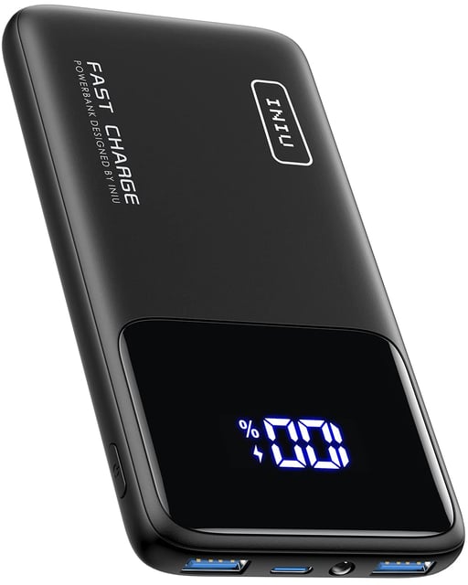 RORRY PalmGo Portable Charger, 10000mAh PD 22.5W Fast Charging Mini Power Bank with Built-in USB C Connector, 3-in-1 Battery Pack for iPhone 17/16/15 Pro/Max, Apple Watch Ultra/11/10/SE, iPad, Purple - product photo 3 of 5