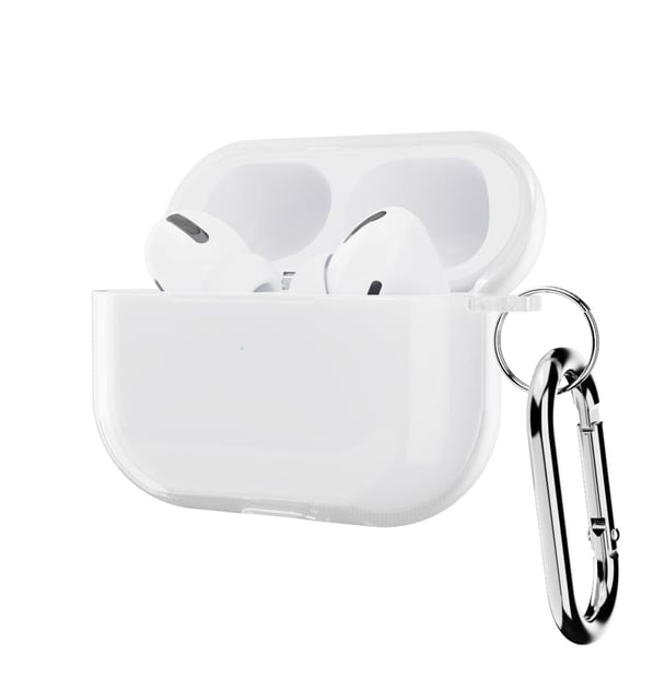 Clear Case for Airpods Pro 2 Case Cover with Safety Lock,Soft TPU Cover with Phone Stand & Cleaning Kit,Cute Bling Keychain for Women Girls-Clear Pink - product photo 2 of 5