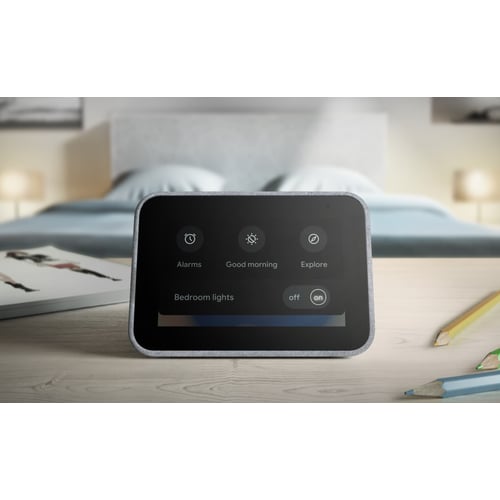 Lenovo Smart Clock powered by Google Assistant side angle
