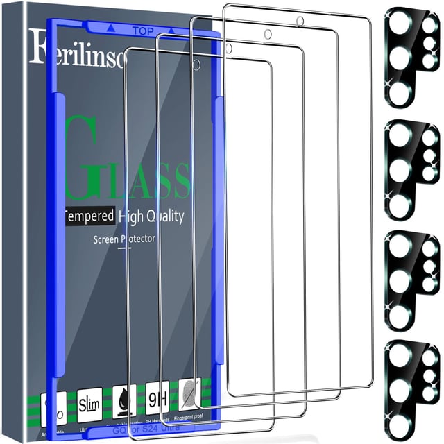 Ferilinso [Auto Dust Install] 3 Pack Screen Protector for Samsung Galaxy S26 Ultra, Military Grade Shatterproof, with 3Pack Tempered Glass Camera Lens Protector, Phone Case Friendly Accessories - product photo 2 of 5
