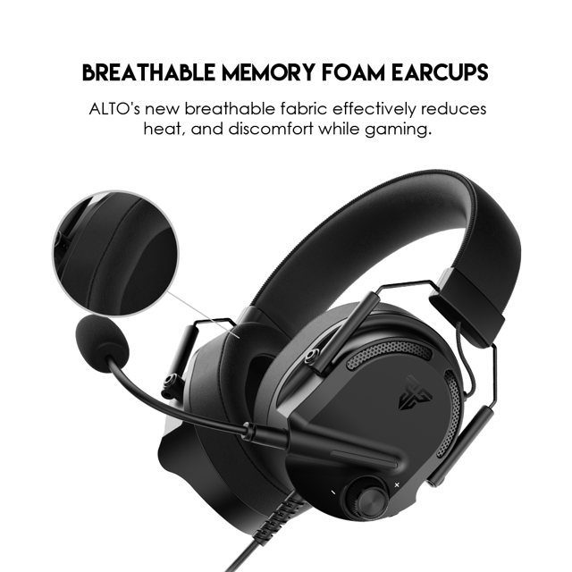 On-Ear Gaming Headset with Microphone, Black Wired Earbuds for Mobile Game, Flexible L-Shaped Plug, Noise Isolating - product photo 4 of 5