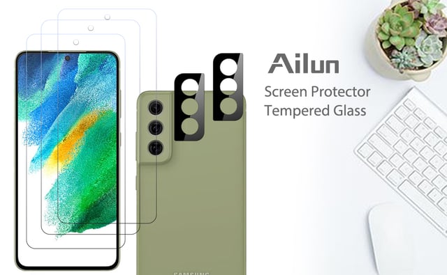 Ailun Glass Screen Protector for Galaxy S26 Ultra [6.9 Inch] 3Pack + 2Pack Camera Lens Tempered Glass Fingerprint Unlock 0.25mm Ultra Clear Anti-Scratch Case Friendly [Not For S26/S26 Plus] - product photo 5 of 5