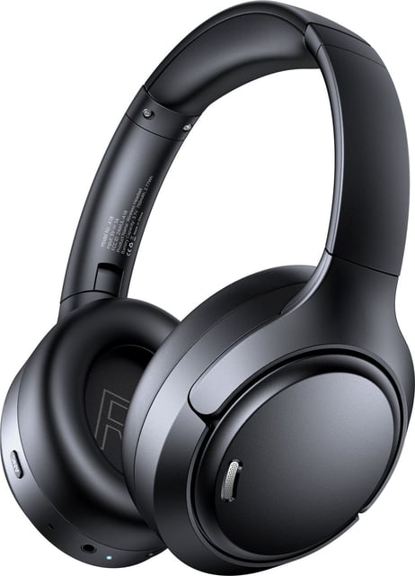 Hybrid Active Noise Cancelling Headphones 120H Playtime Wireless Headphones Bluetooth 6.0 Over Ear Headphones with 6 ENC HD Call Mic, Hi-Res 360° Spatial Audio ANC Headphone for Travel Workout Black - product photo 3 of 5