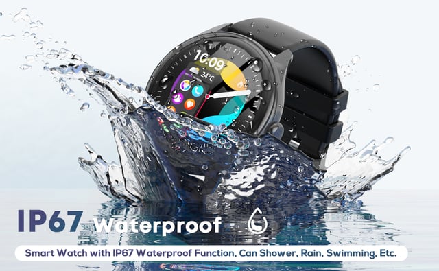 DIVOAZBVO Smart Watch for Men, 120+ Sports Modes Smartwatch with 1.83" HD Touchsreen, Sleep Monitor, IP67 Waterproof, Bluetooth Call & Music Control Fitness Watch for iPhone/Android Black - product photo 3 of 5