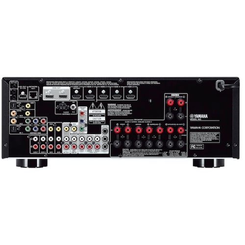 Yamaha RX-V775 rear panel connectivity