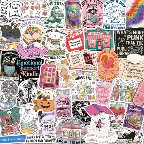 300 PCS holographic book sticker pack full spread