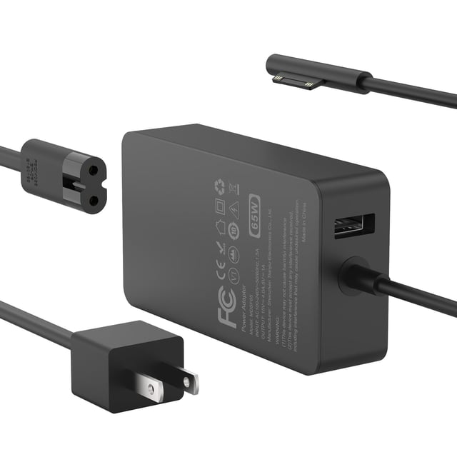 65W Surface Pro Laptop Charger-for Microsoft Surface Pro Charger Windows Surface Laptop 6,5,4,3,2,1,for Microsoft Surface Pro10,9,8,7+,7,6,5,4,3,X,Surface Book3,2,1,Surface Go Tablet,Support 44W, 10FT - product photo 3 of 5