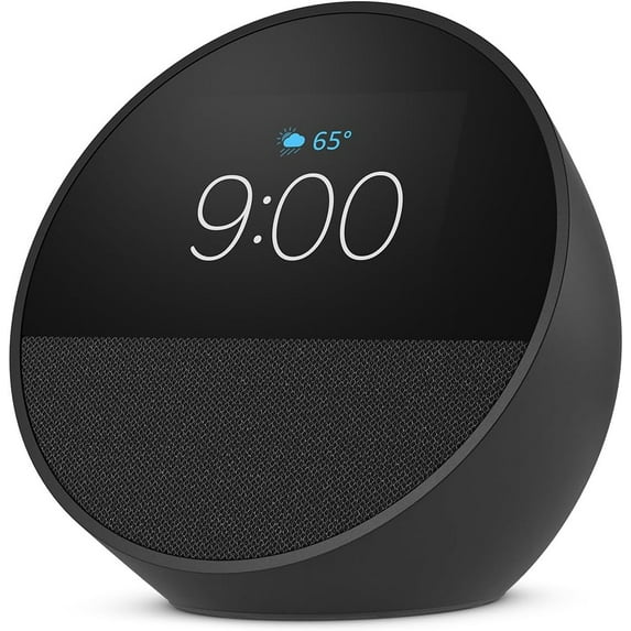Amazon Echo Spot (newest model), Great for nightstands, offices and kitchens, Smart alarm clock, Designed for Alexa+, Black - product photo 5 of 5