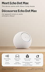 Amazon Echo Dot Max (newest model), Alexa speaker with room-filling sound and nearly 3x bass, Great for living rooms and medium-sized spaces, Designed for Alexa+, Amethyst - product photo 3 of 5