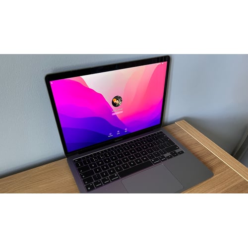 M1 MacBook Air side profile showing slim design